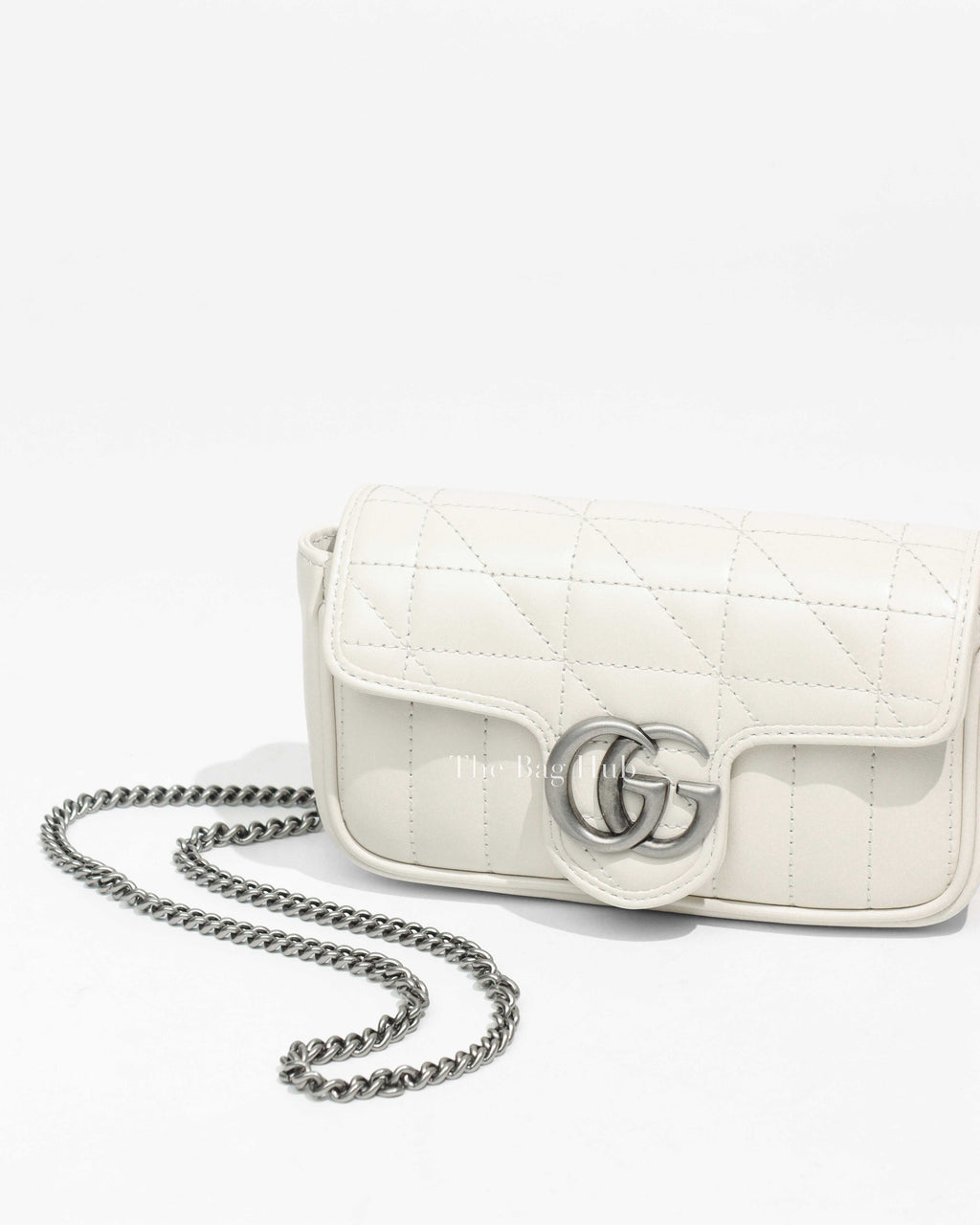 Gucci White Mini GG Marmont Sling Bag-1