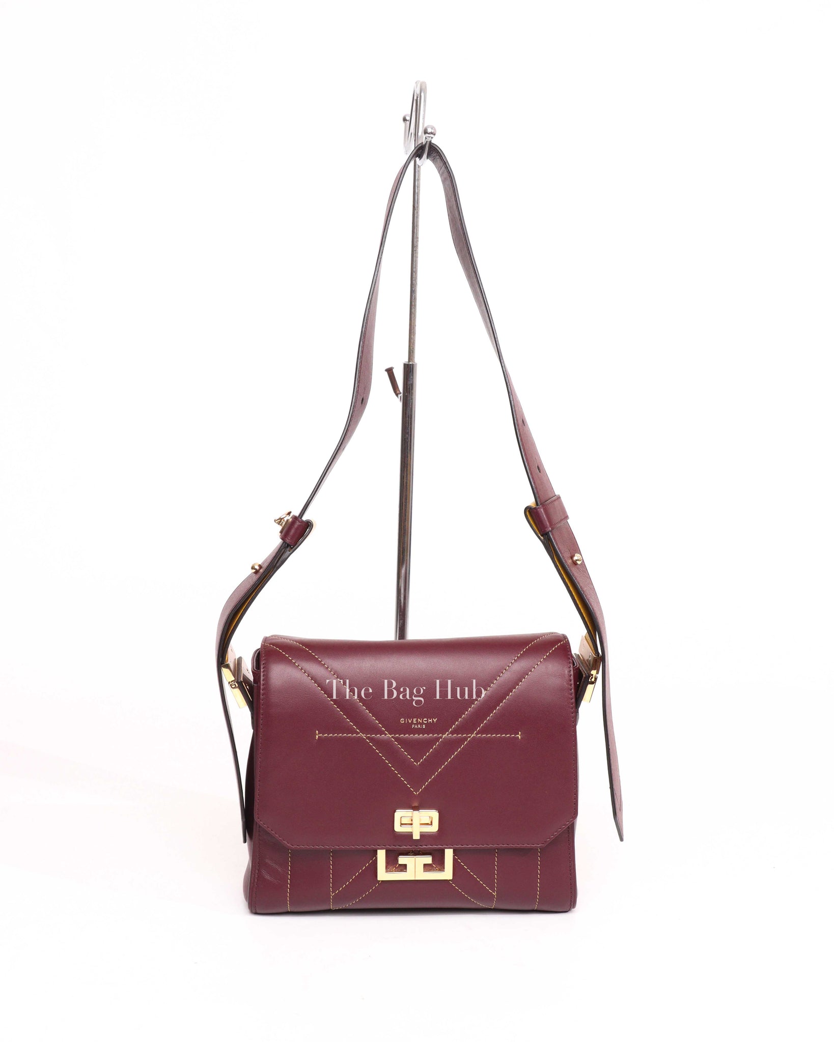 Givenchy Aubergine Eden Leather Medium Shoulder Bag-2