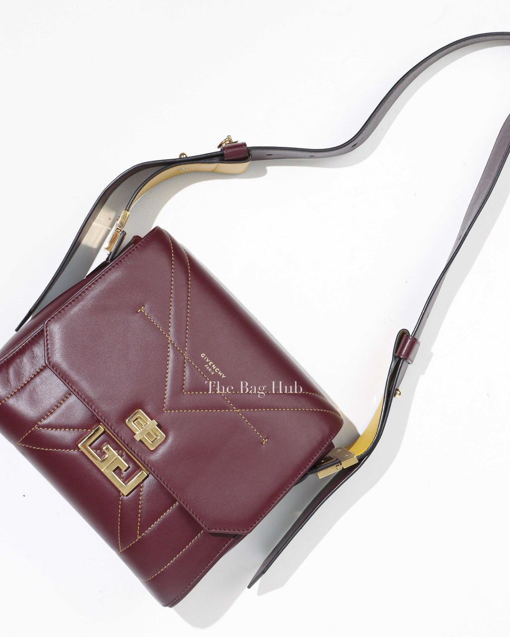 Givenchy Aubergine Eden Leather Medium Shoulder Bag-1
