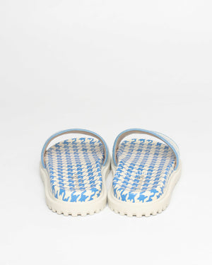 Christian Dior White/Blue Embroidered Canvas D'Way Sandals Size 40-7