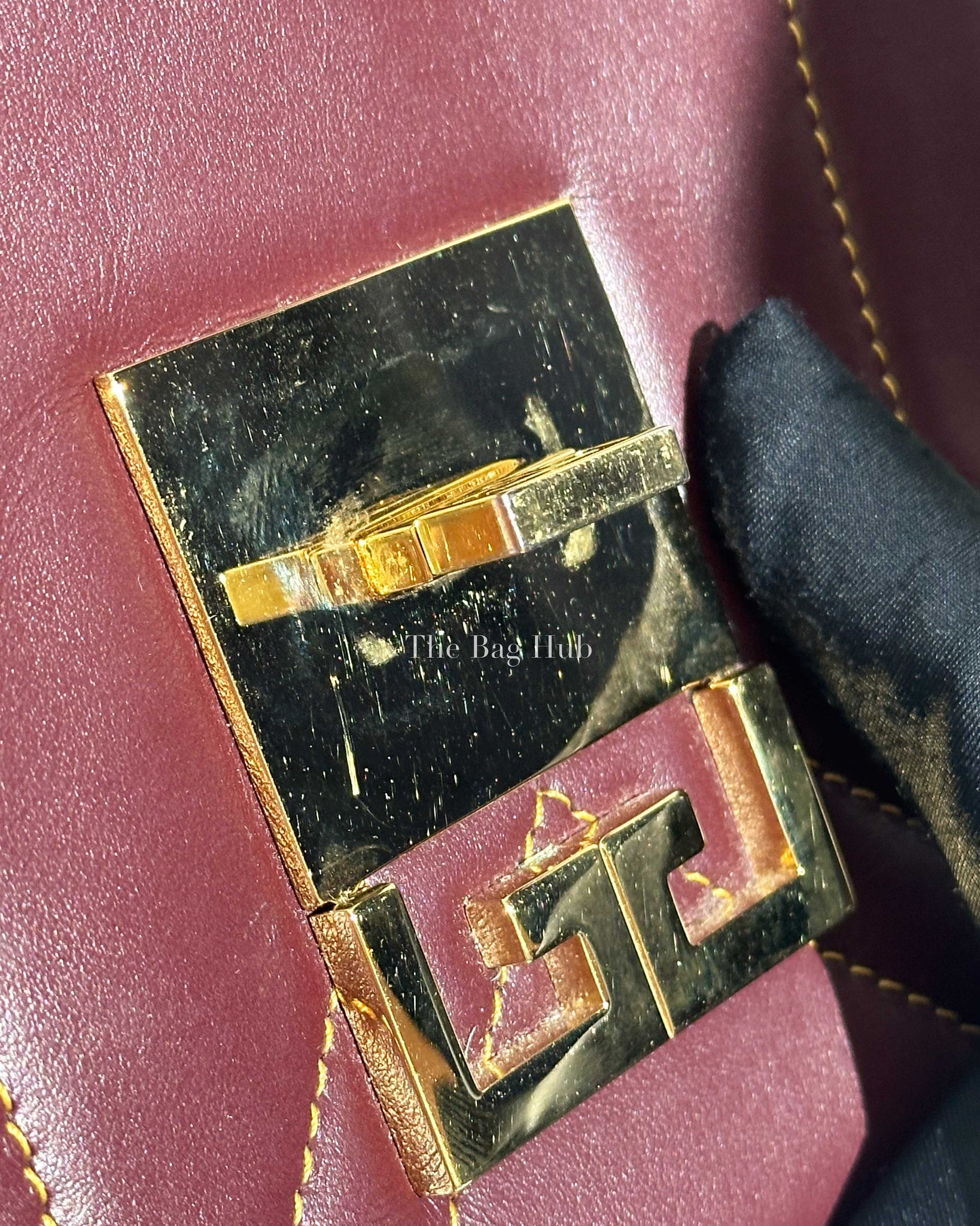 Givenchy Aubergine Eden Leather Medium Shoulder Bag-15