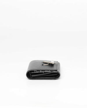 Louis Vuitton Black Epi Twist Compact Wallet-4
