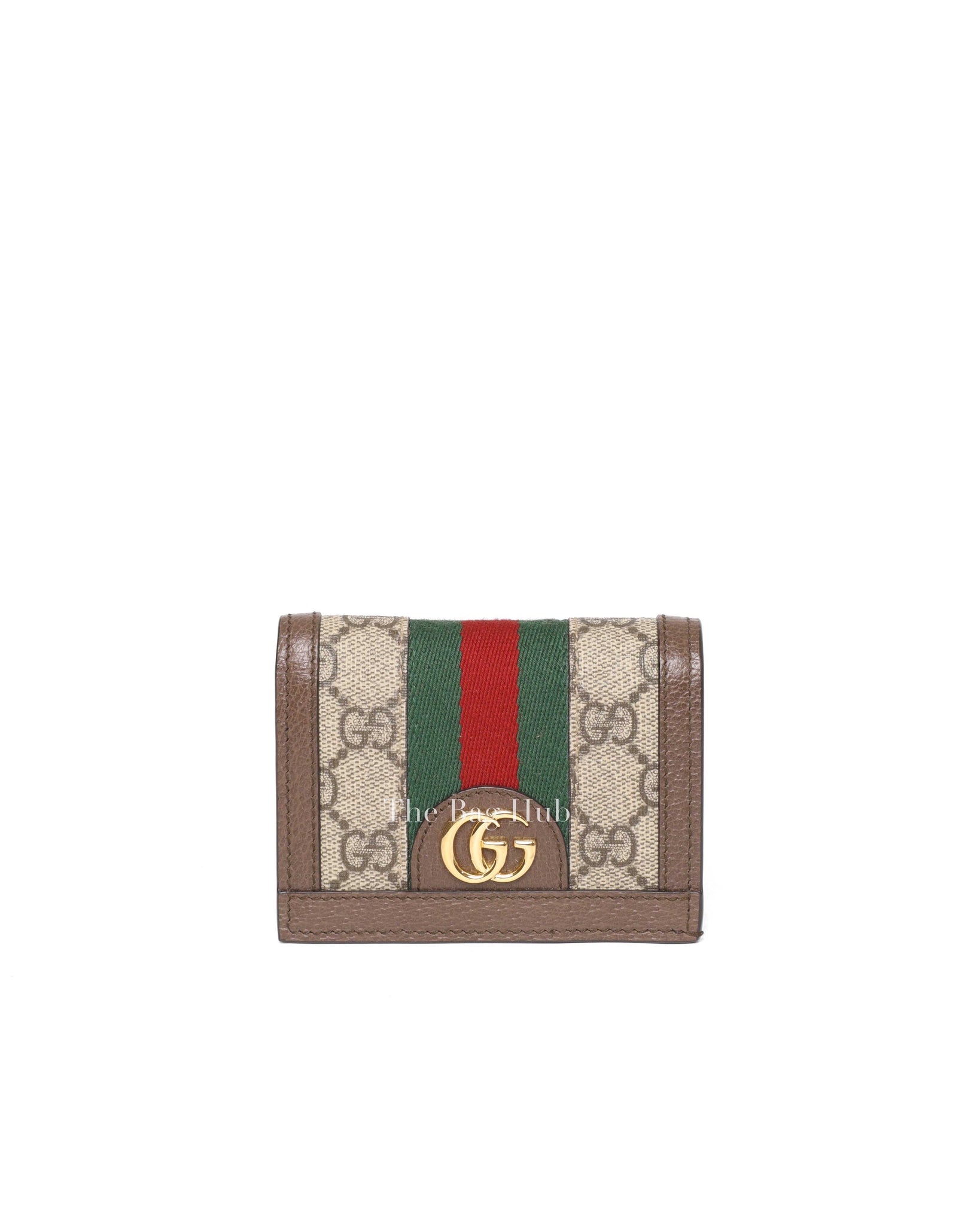Gucci Beige/Ebony GG Supreme Ophidia Card Case Wallet-2