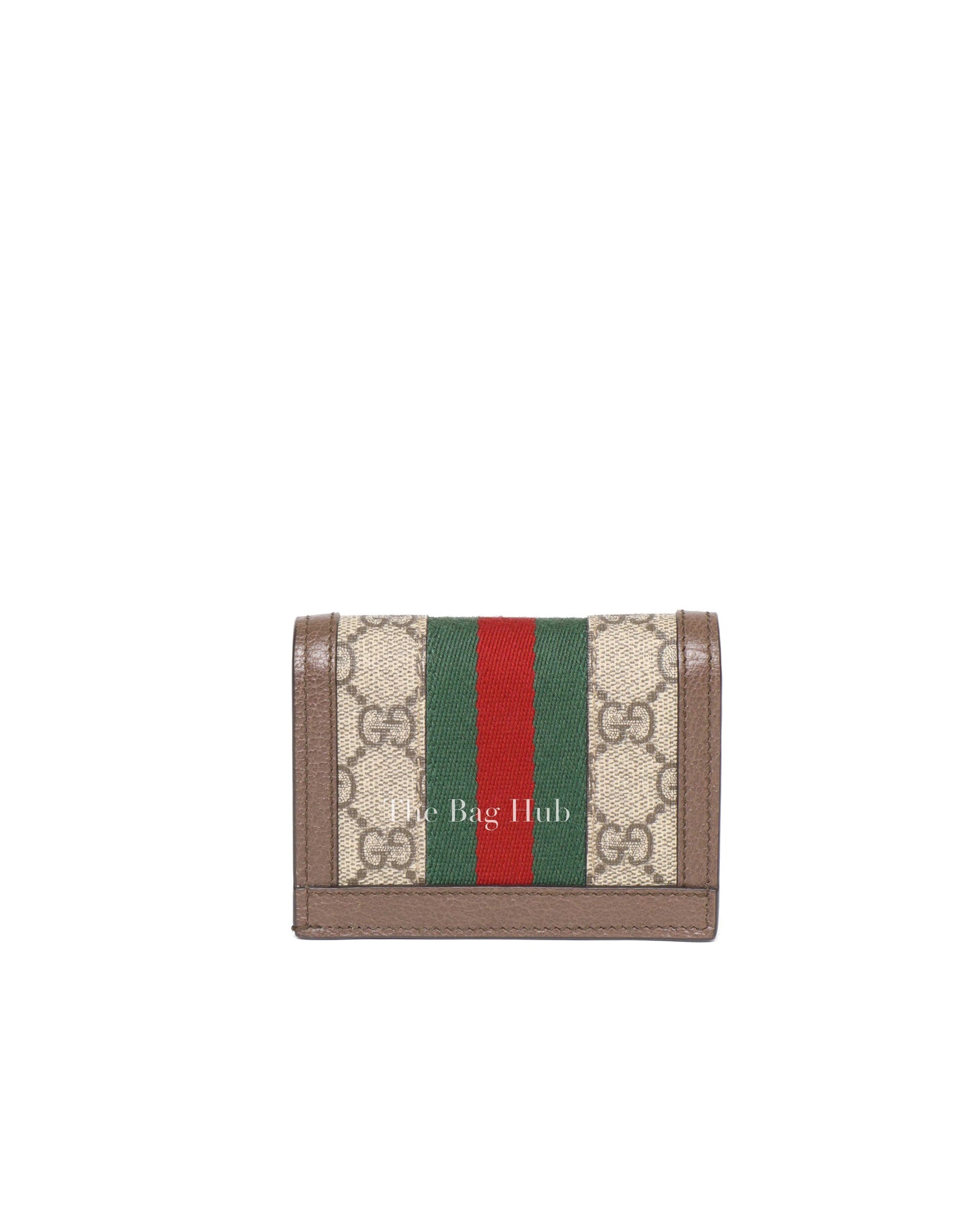 Gucci Beige/Ebony GG Supreme Ophidia Card Case Wallet-3