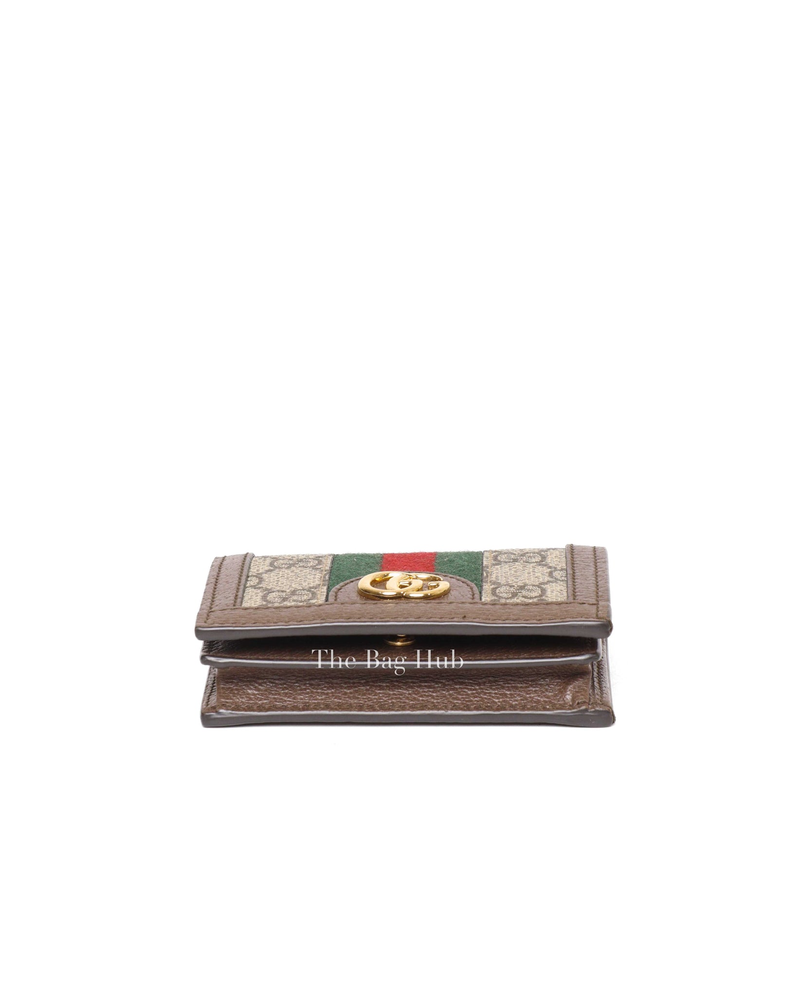 Gucci Beige/Ebony GG Supreme Ophidia Card Case Wallet-6