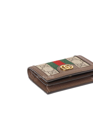 Gucci Beige/Ebony GG Supreme Ophidia Card Case Wallet-7