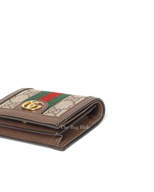 Gucci Beige/Ebony GG Supreme Ophidia Card Case Wallet-8