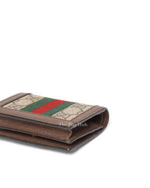 Gucci Beige/Ebony GG Supreme Ophidia Card Case Wallet-10