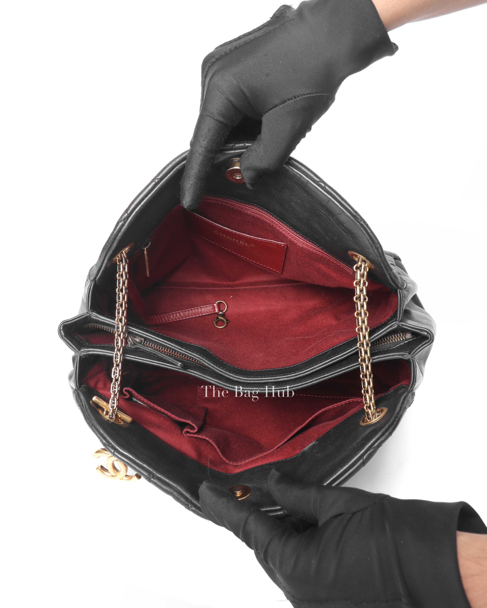 Chanel Black Quilted Leather Large Mademoiselle Bowler Bag GHW-11