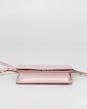Givenchy Pale Pink Goatskin Quilted GV3 Strap Wallet-6