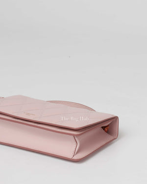 Givenchy Pale Pink Goatskin Quilted GV3 Strap Wallet-8