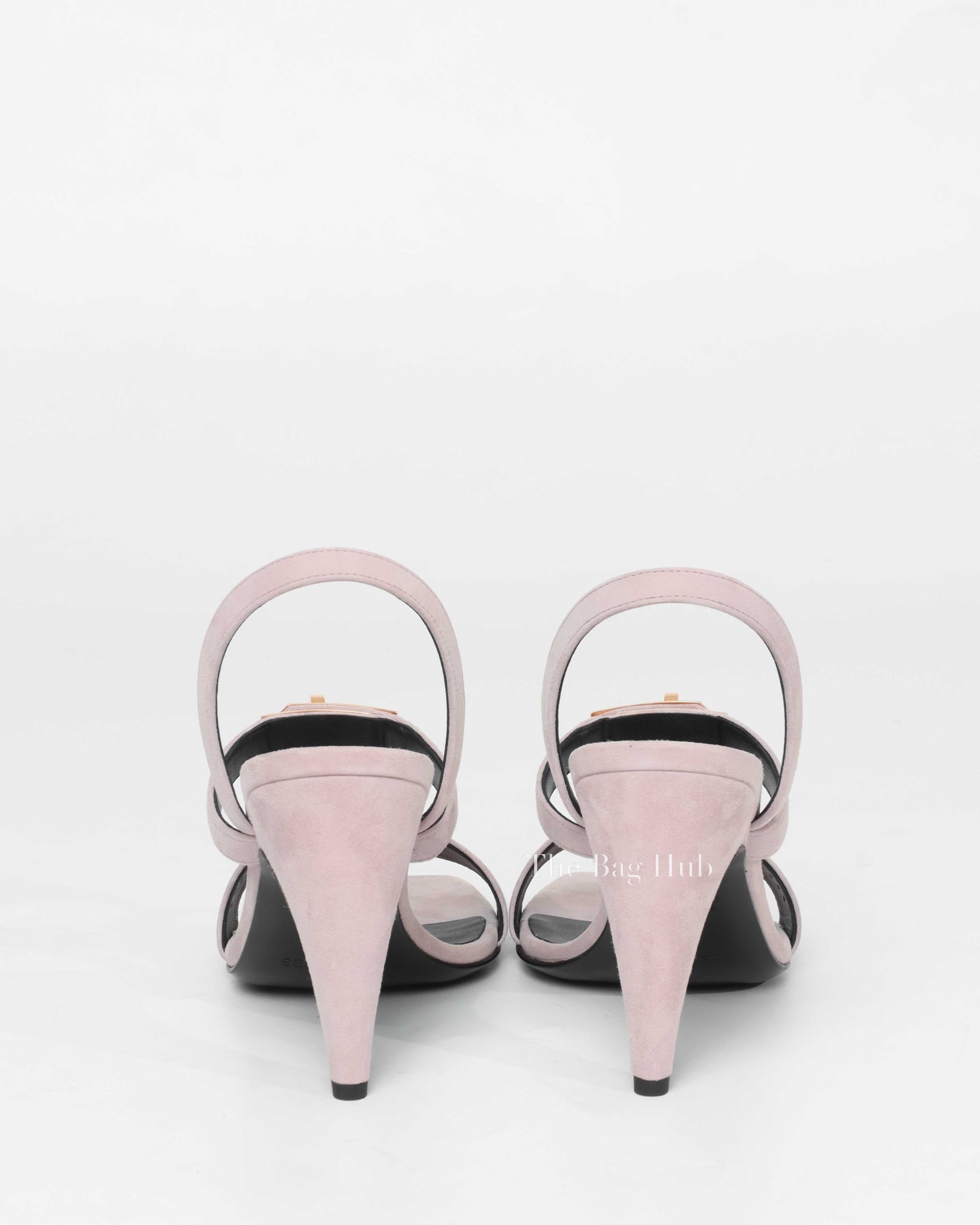 Hermes Rose Porcelaine Suede Goatskin Glamour Sandals Size 37.5 RGHW-7