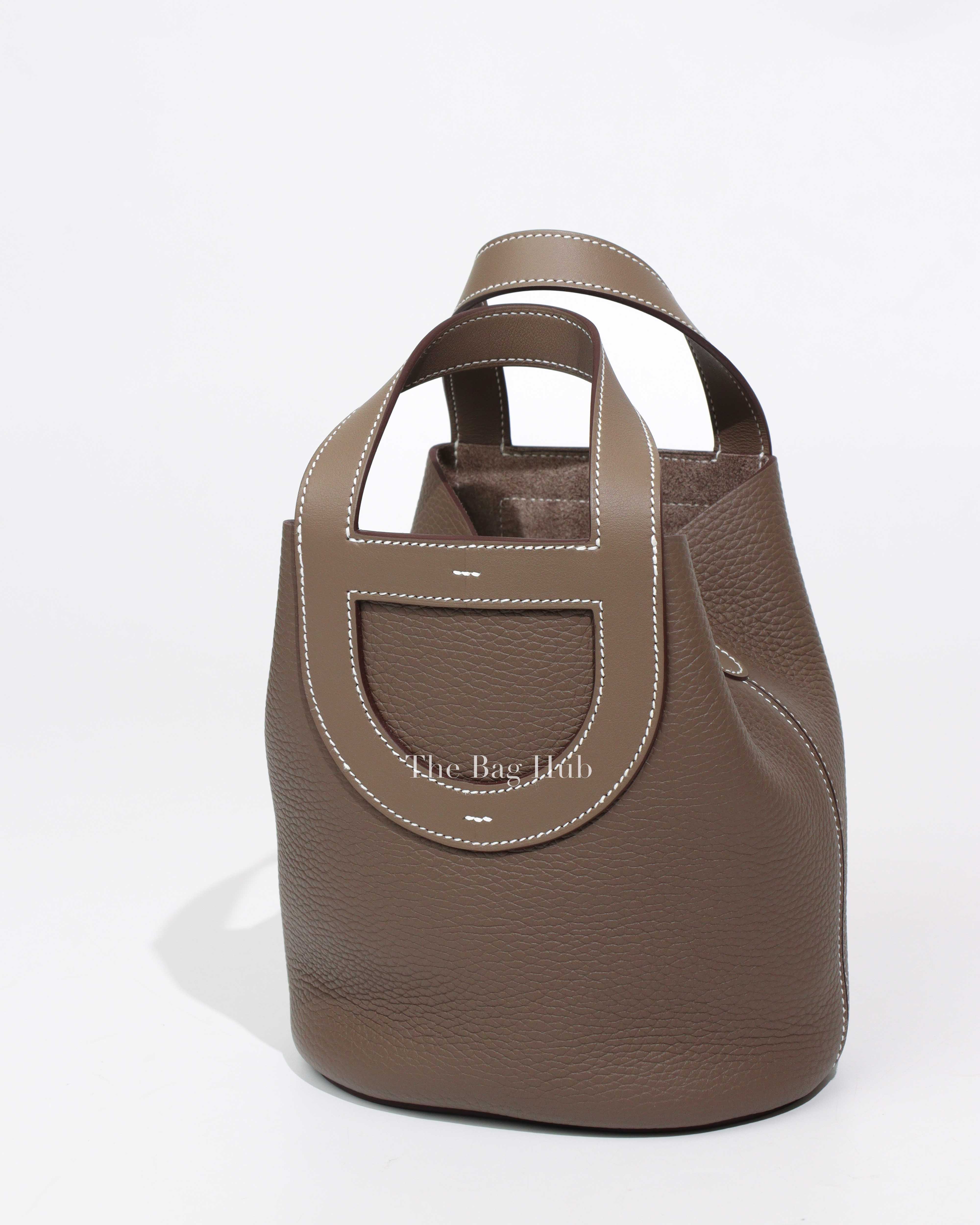 Hermes Etoupe In The Loop 18 Handbag | Designer Brand