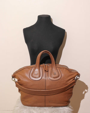 Givenchy Brown Goatskin Nightingale Medium Satchel Bag-12