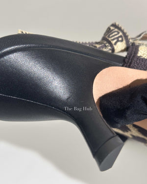 Dior Leopard Embroidered J'Adior Slingback Pumps Size 38.5-10