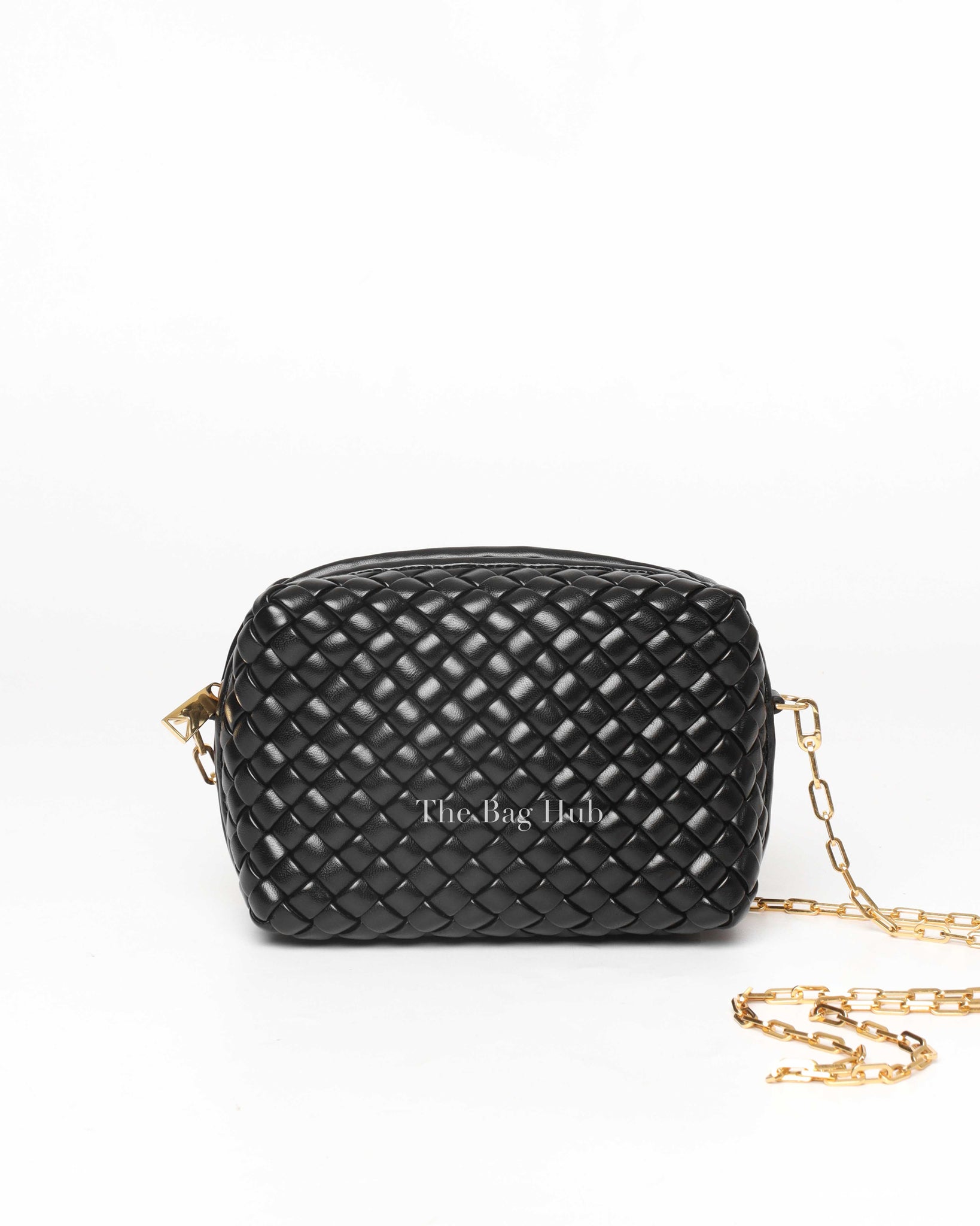 Bottega Veneta Black Padded Intrecciato Camera Bag-2