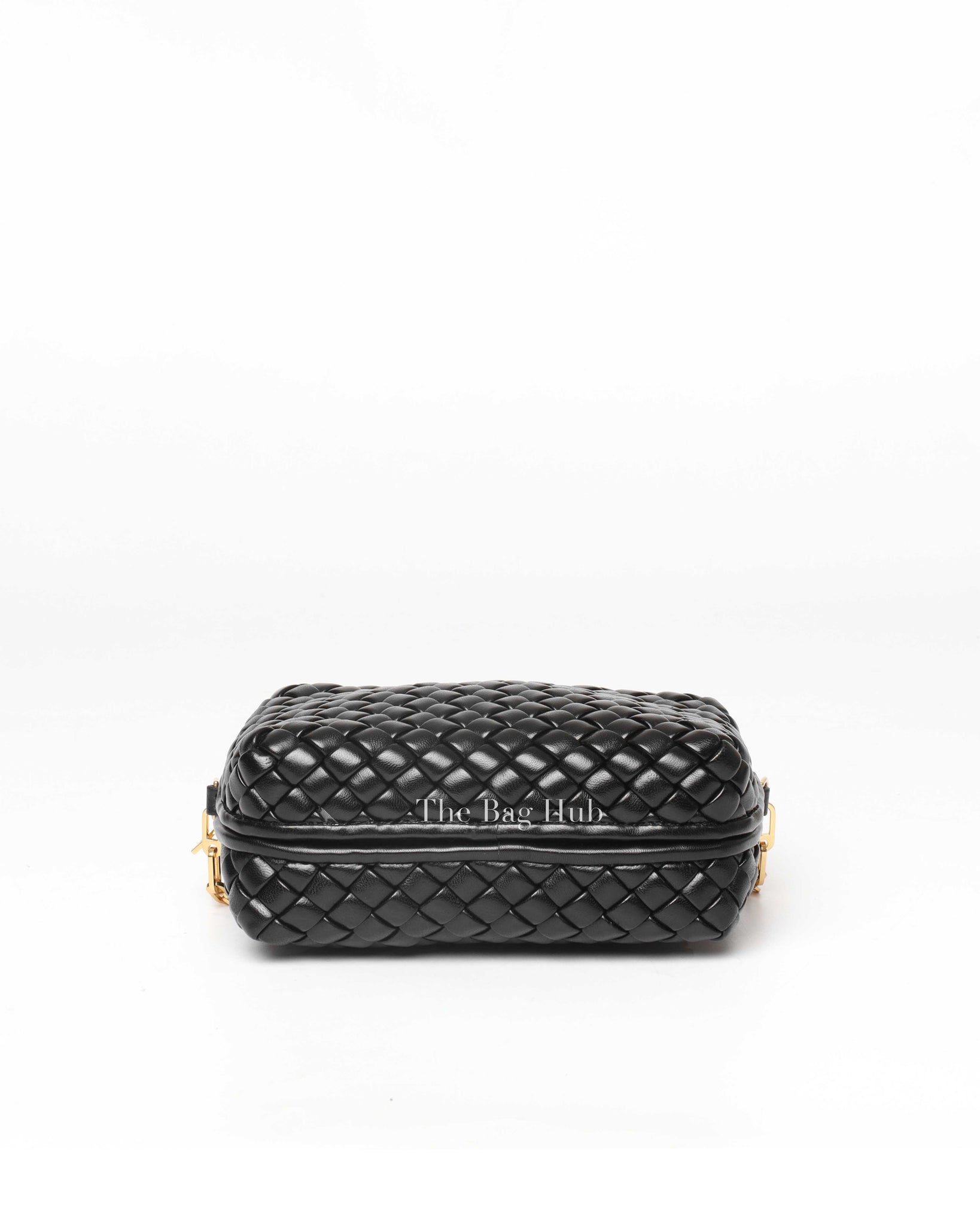 Bottega Veneta Black Padded Intrecciato Camera Bag-6