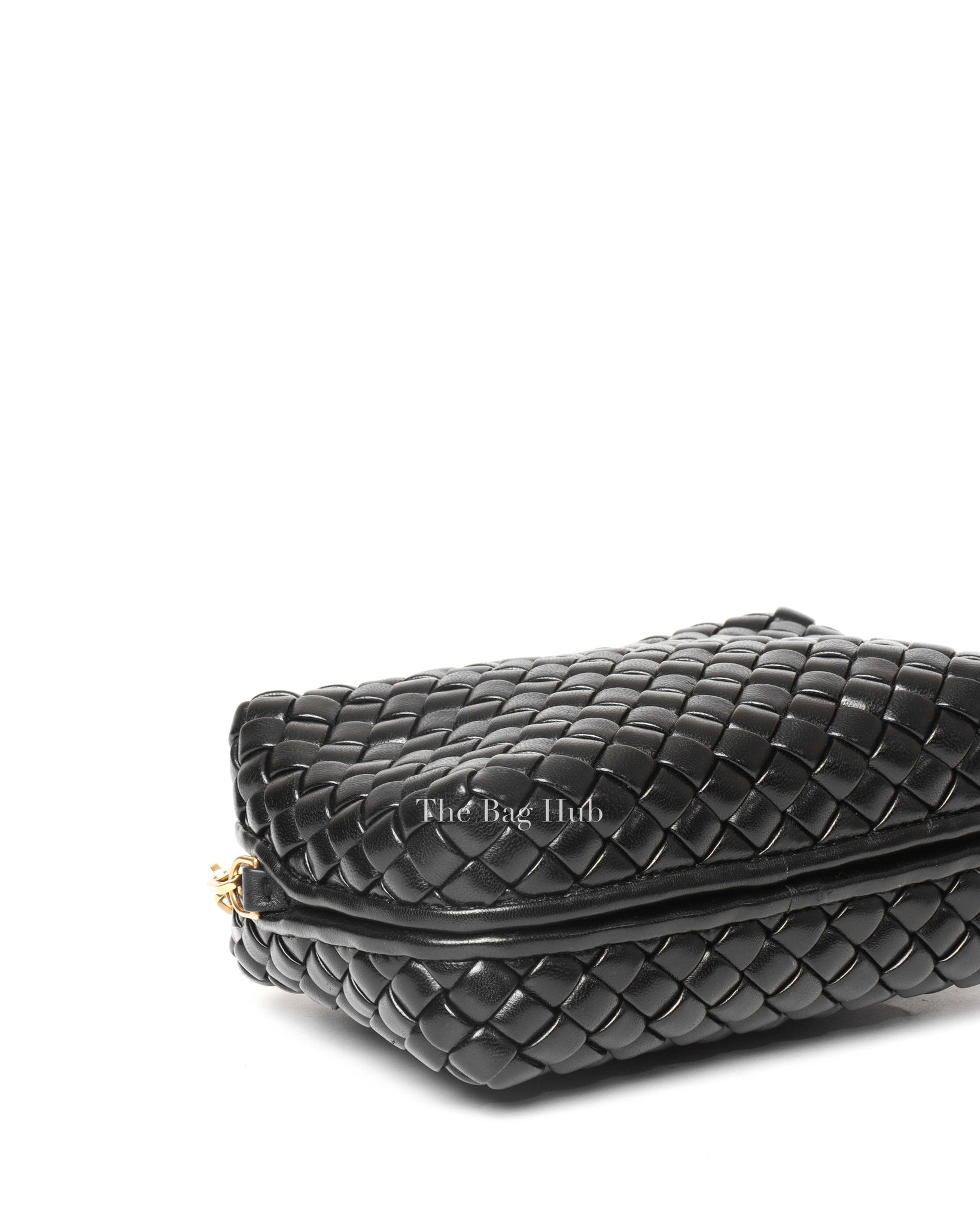 Bottega Veneta Black Padded Intrecciato Camera Bag-7