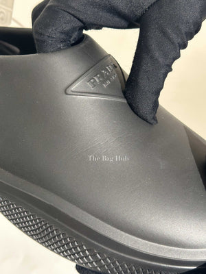 Prada Black Molded Rubber Mules Mens Sandals Size 41-9