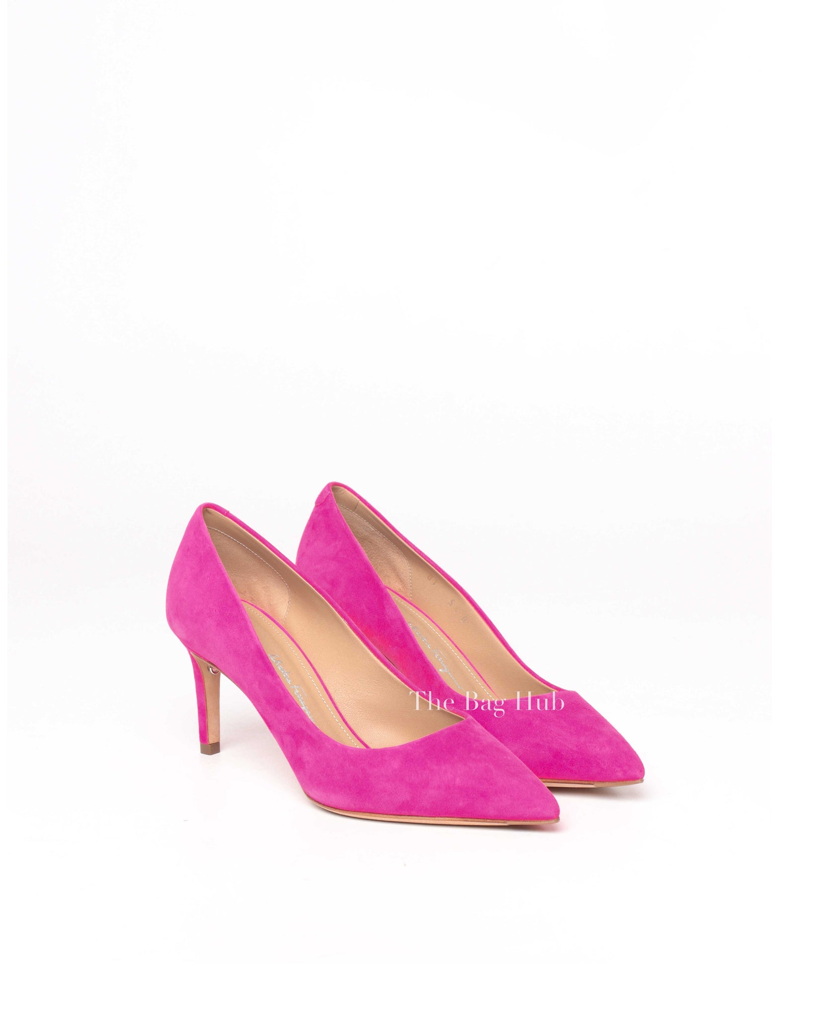 Salvatore Ferragamo Hot Pink Suede Ilary Pumps 70 Size 35.5 - 2