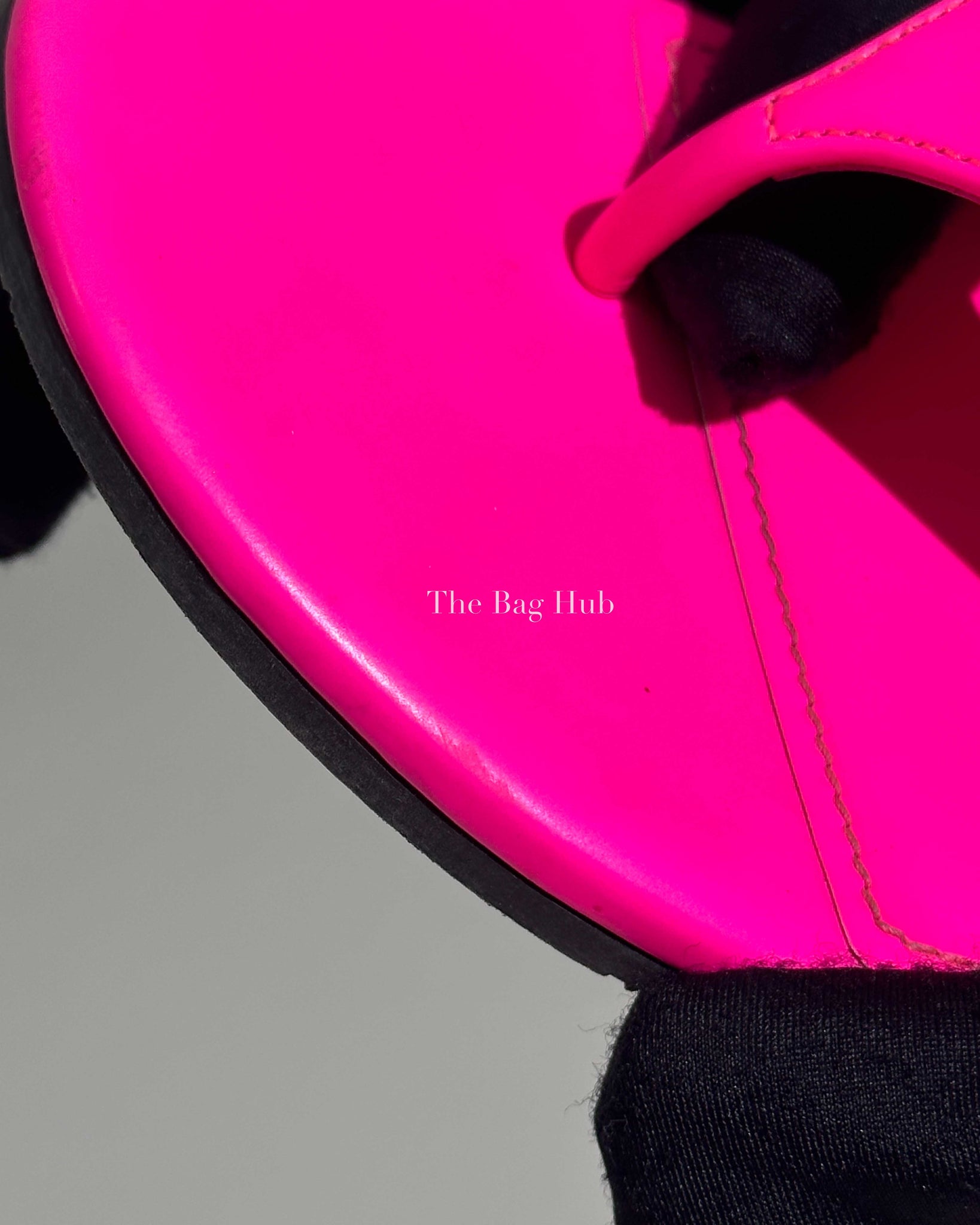 Balenciaga Neon Pink Logo Flip Flops Size 37-14