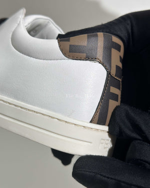 Fendi White Van Kalfsleer Logo Print Unisex Kids Sneakers Size 37-16