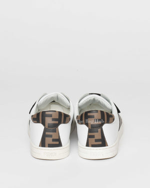 Fendi White Van Kalfsleer Logo Print Unisex Kids Sneakers Size 37-7