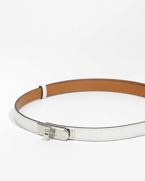 Hermes White Epsom Kelly 18 Belt Size 105-1