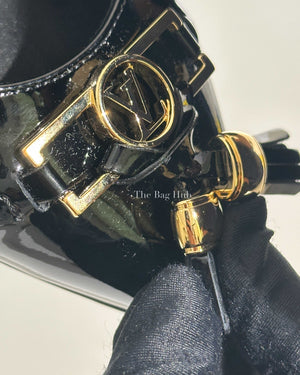 Louis Vuitton Noir Patent Leather Insider Ballet Flats Slingback Size 35.5-10