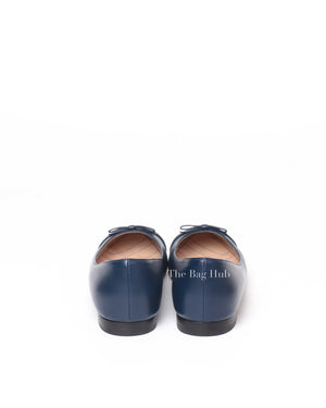 Gucci Blue Agata Nappa Leather Charlotte Ballet Flats Size 37.5-7