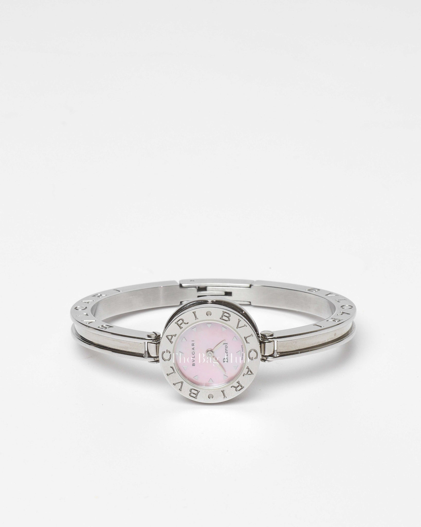 Bvlgari Pink Mother of Pearl Stainless Steel B.Zero1 BZ 22 S Wristwatch 22mm-2