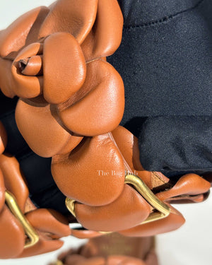 Valentino Garavani Tan Leather Atelier 03 Rose Edition Slides Size 36-11