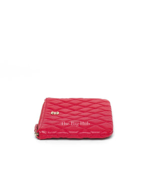 Chanel Red Caviar Quilted Small O-Case Pouch-4