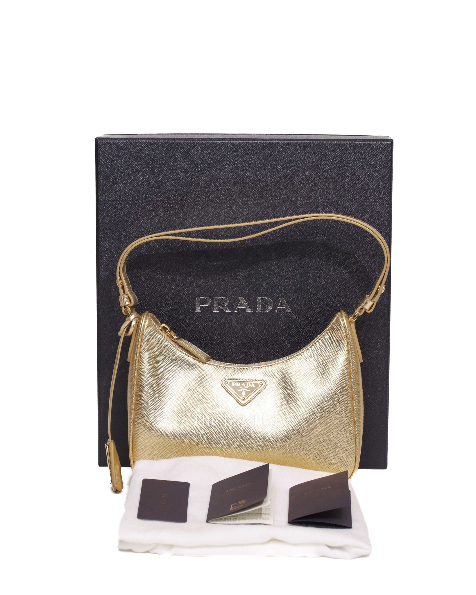 Prada Platino Re-Edition Saffiano Leather Sacca Mini Bag 1BC204-13
