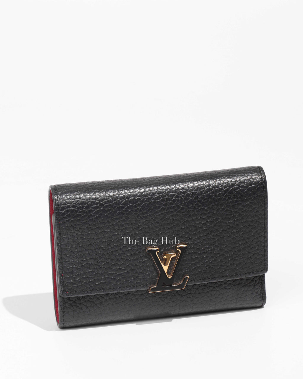 Louis Vuitton Black Leather Capucines Compact Wallet-1