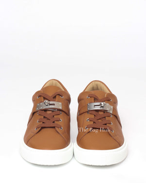 Hermes Naturel Leather Day Sneakers Men's Size 39.5-3