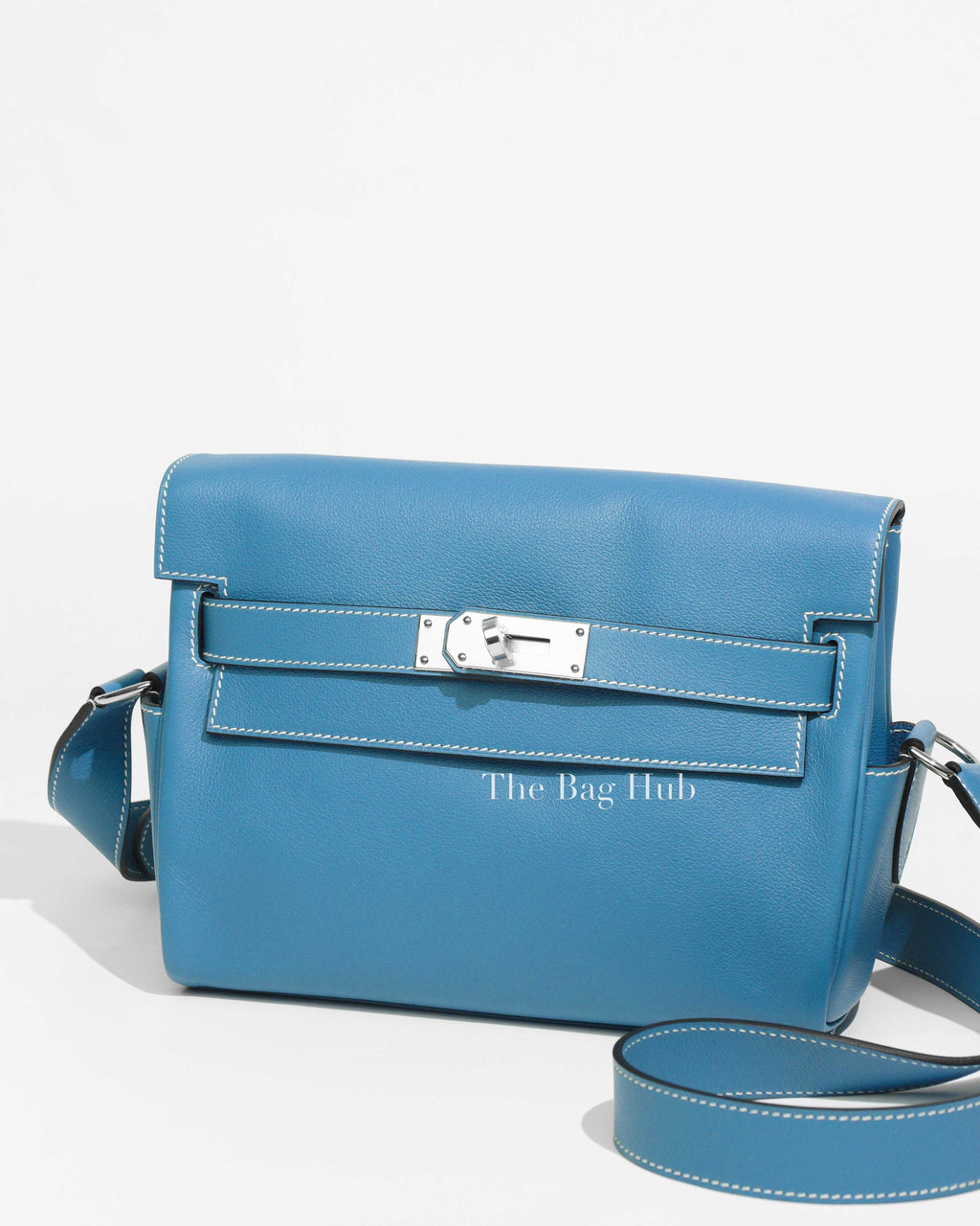 Hermes Blue Jean Evercolor Kelly PM Messenger Bag-1