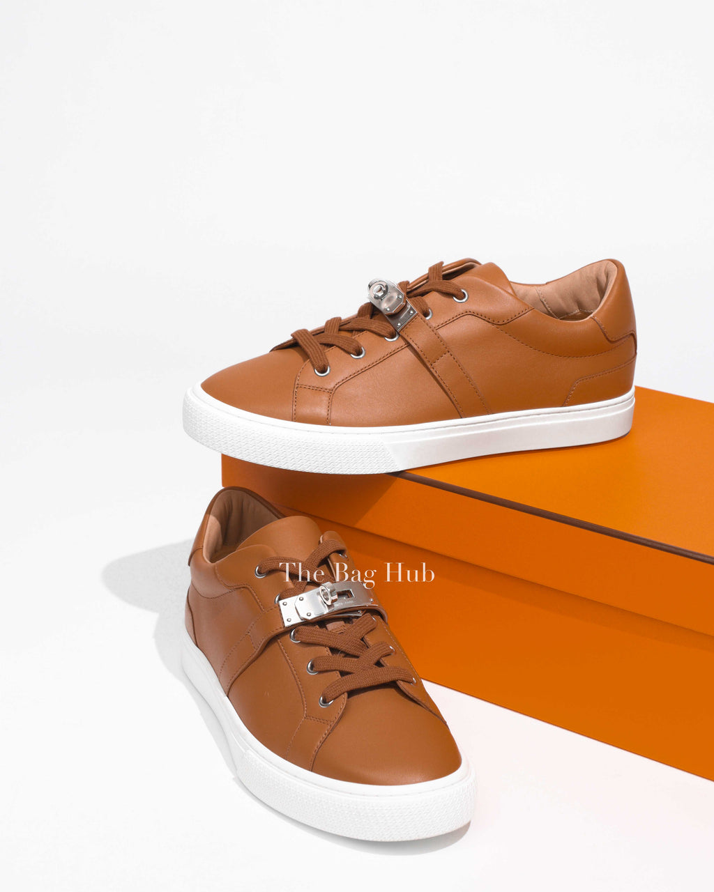 Hermes Naturel Leather Day Sneakers Men's Size 39.5-1