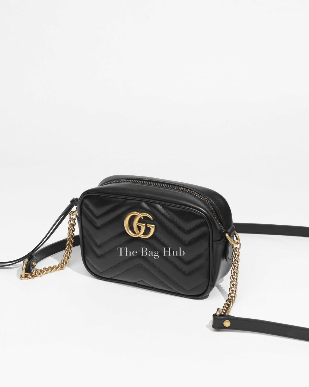 Gucci Black Leather Marmont Mini Camera Bag-1