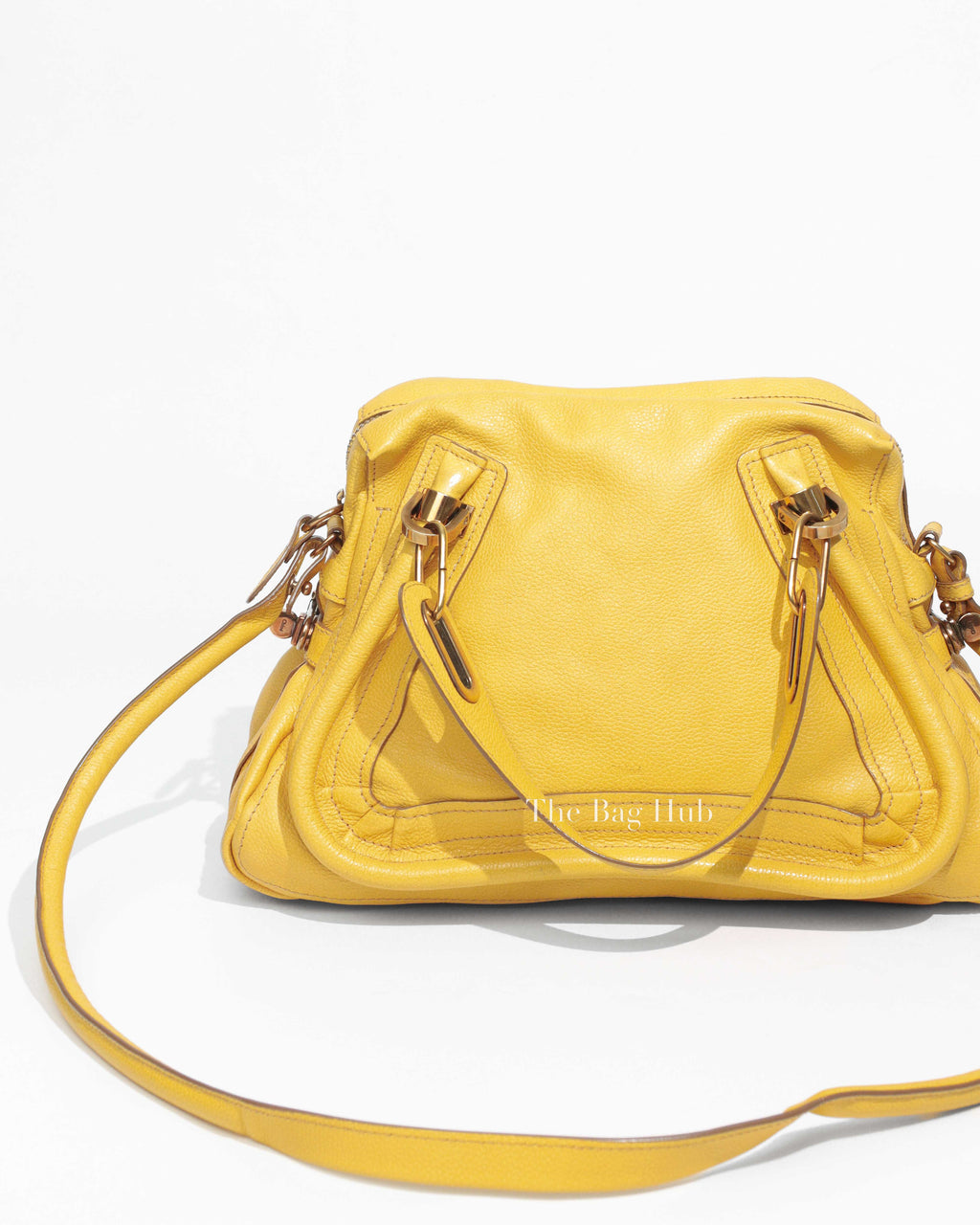 Chloé Yellow Leather Medium Paraty Bag-1