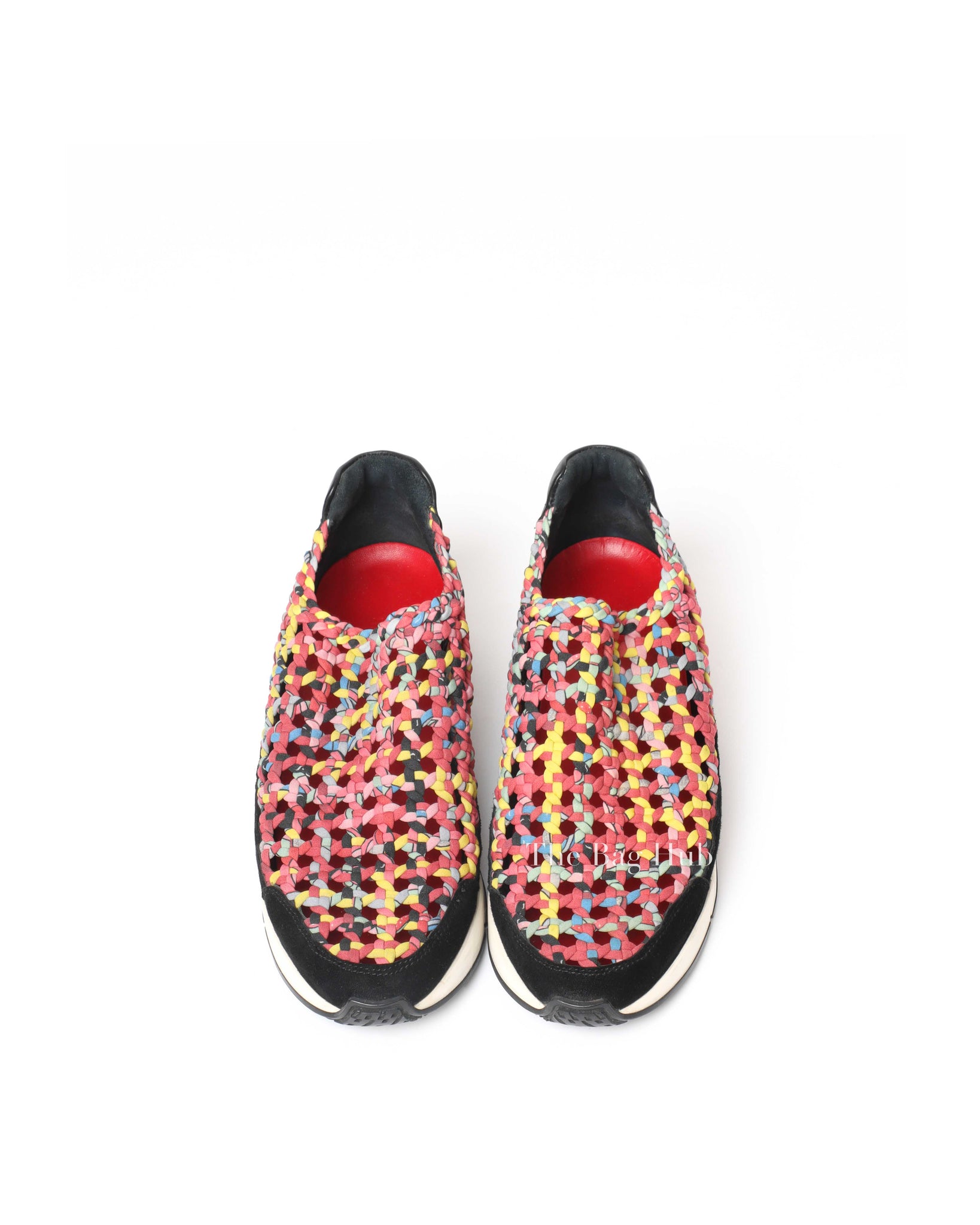 Hermes Multicolor Fabric Cavalcadour Print Oxygene Sneakers Size 35-4