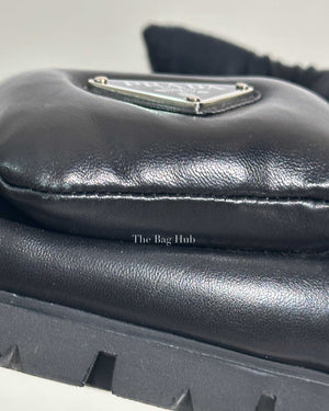 Prada Black Soft Padded Nappa Leather Slides Size 38-11
