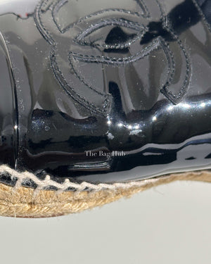 Chanel Black Patent Espadrilles Size 36-14