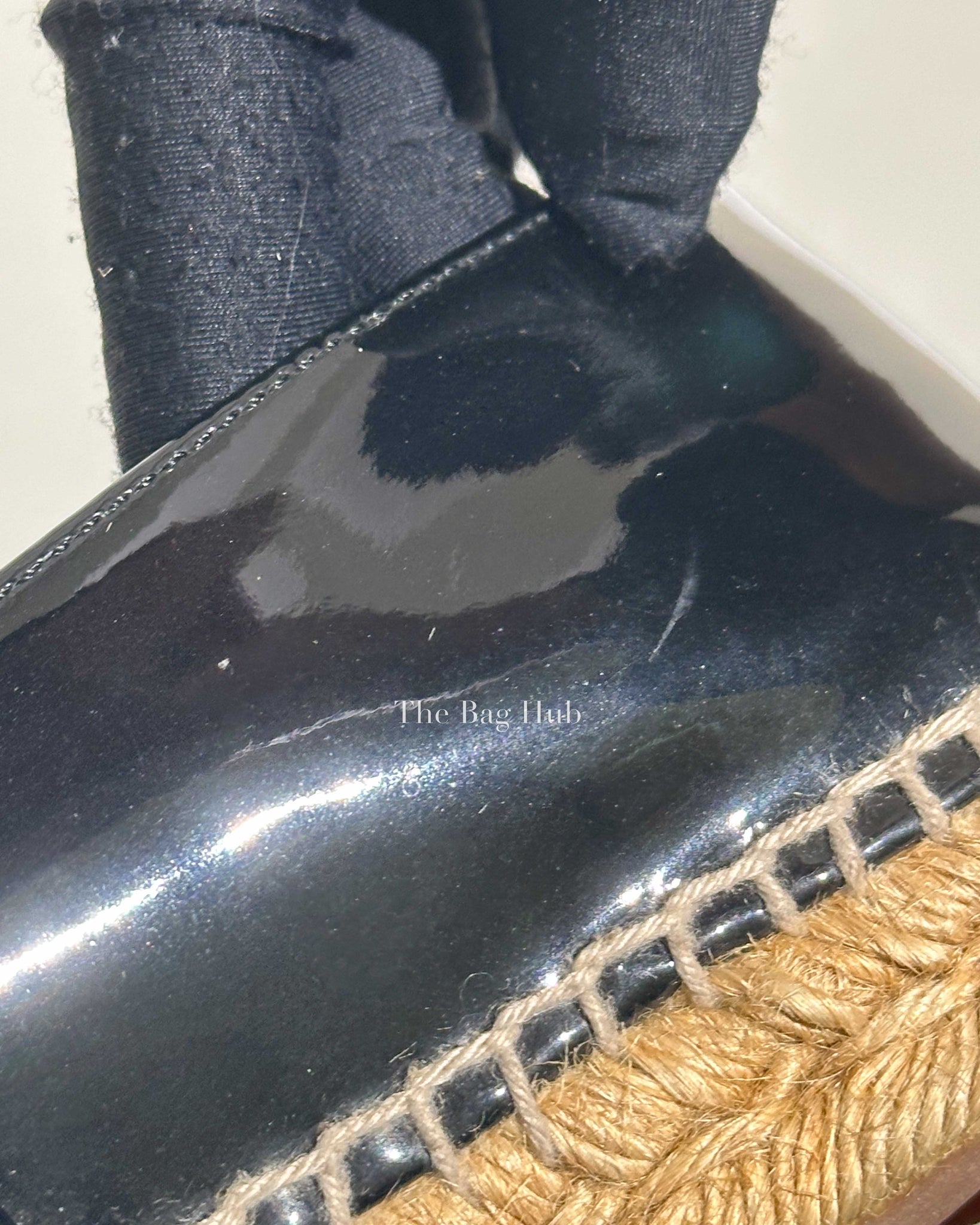 Chanel Black Patent Espadrilles Size 36-16