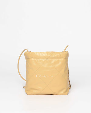 Chanel Beige Calfskin C22 Mini Handbag GHW-3