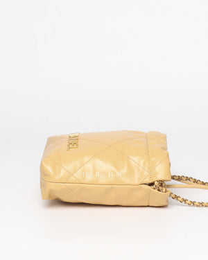Chanel Beige Calfskin C22 Mini Handbag GHW-5