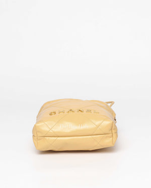 Chanel Beige Calfskin C22 Mini Handbag GHW-6