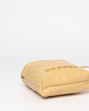 Chanel Beige Calfskin C22 Mini Handbag GHW-7