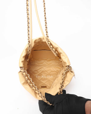 Chanel Beige Calfskin C22 Mini Handbag GHW-11