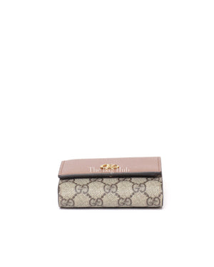 Gucci Rose/Beige Ebony GG Supreme Marmont Medium Wallet-6